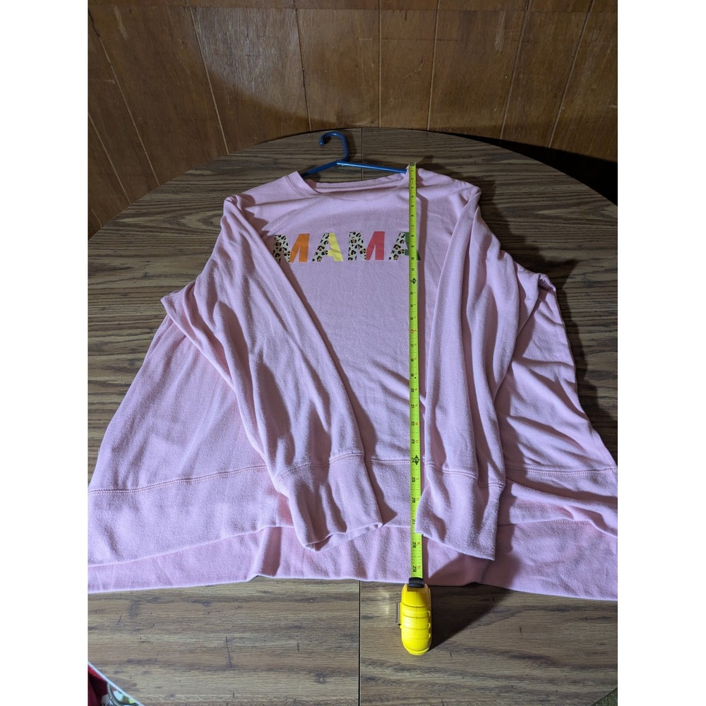 PositiviTees Pink Mama Graphic Sweatshirt XXXL 22 Leopard Print Long Sleeve